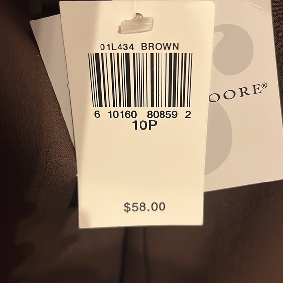 NWT Preswick & Moore Petite zippered Blazer, Brown Sz 10P - Picture 6 of 8